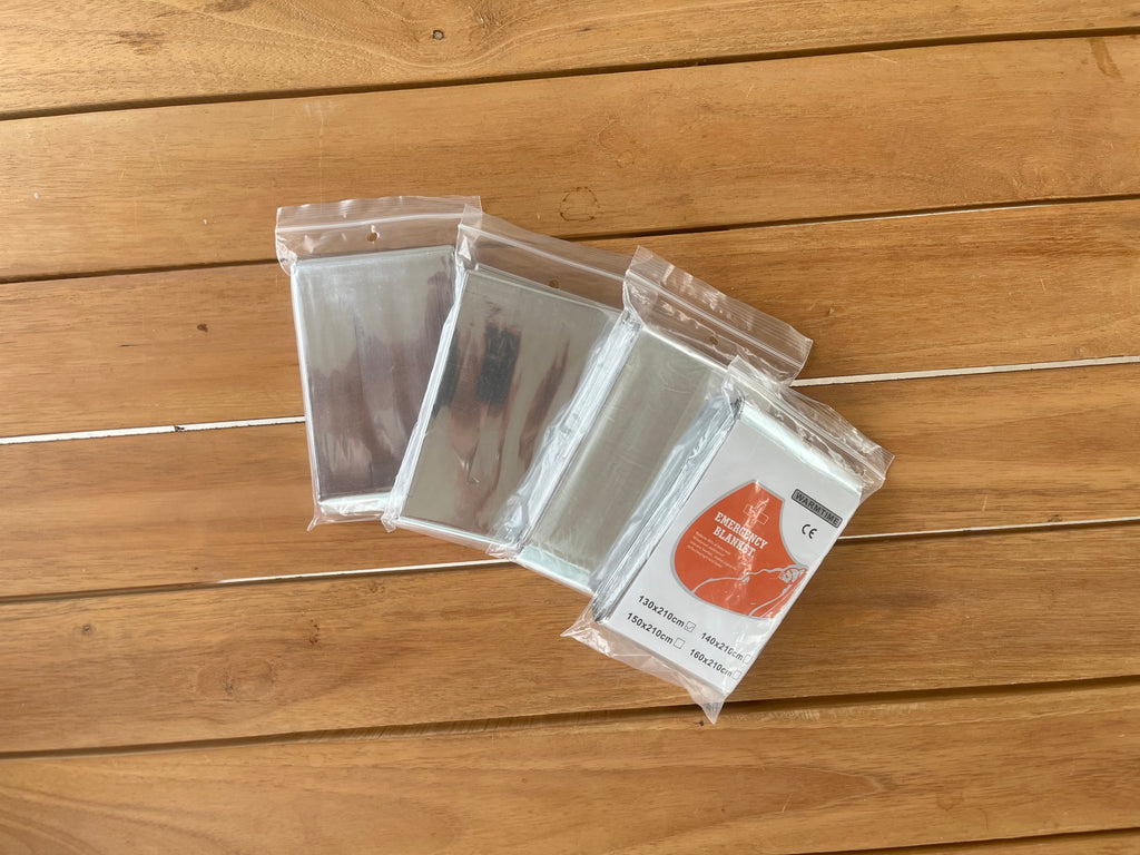 Lot de 4 couvertures thermiques d’urgence